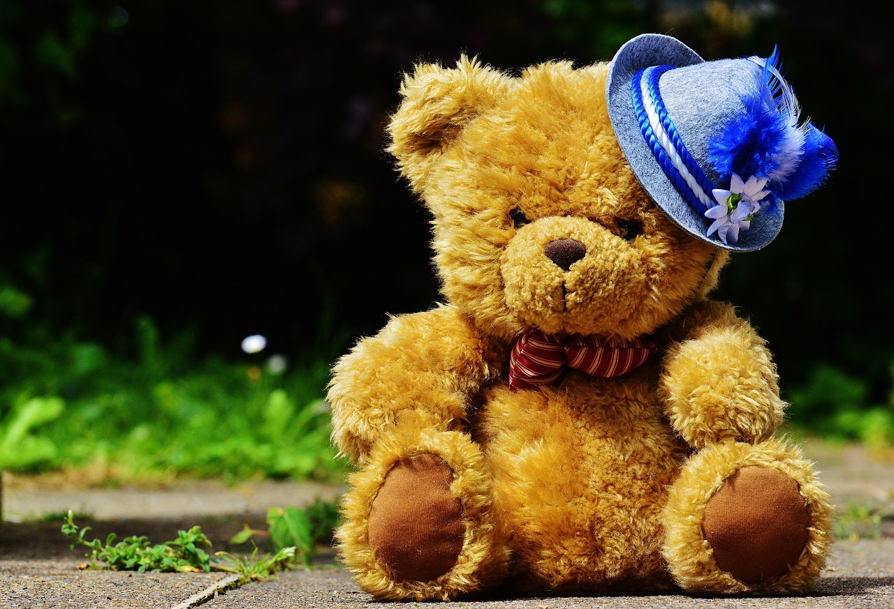 a teddy bear with german hat representing fun facts o životu u njemačkoj article